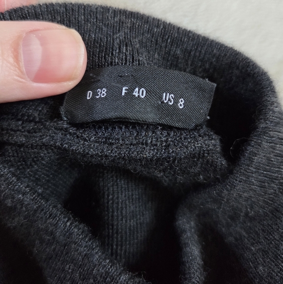 Akris Charcoal Gray Sleeveless Mock Neck Sweater Vest Women Size 8 Cashmere Silk - Picture 6 of 9